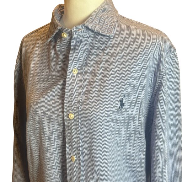Polo by Ralph Lauren Blue Dress Shirt - Picture 3 of 7